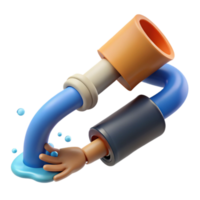 serene abstract Abstract 3D Render Fluid Flow Hand Interaction high quality png