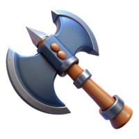 extraordinary creative Double-Bladed Battle Axe 3D Render authentic png