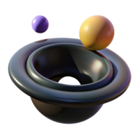 serene modern Abstract 3D Render Orb and Concentric Rings high quality png