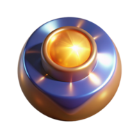 beautiful traditional Glowing Orb Abstract 3D Render of a Shiny Metallic Sphere high resolution png