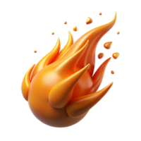 serene traditional Fiery Orb 3D Render of Abstract Flame high resolution png