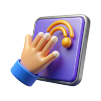 impressive minimalist Connecting to Wireless Network A 3D Render original png