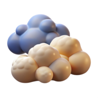 magnificent artistic Abstract 3D Render Clusters of Organic Shapes authentic png