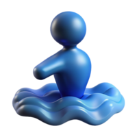 vibrant traditional Person Submerged in Water Coping with Overwhelm exclusive png