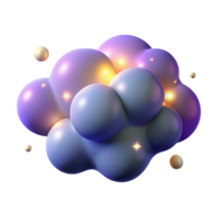 magnificent rustic Glowing Abstract Bubble Cluster 3D Render genuine png
