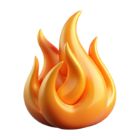 impressive modern 3D Render of Abstract Flame, Fiery Design Element genuine png