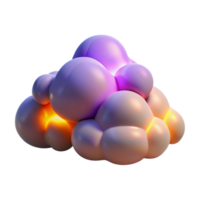 vibrant rustic Abstract 3D Render Glowing Orb Cluster 4K png