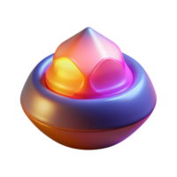 elegant artistic Abstract 3D Render Colorful, Glowing Orb high quality png