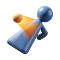 impressive rustic 3D Render Abstract Figure with Light Beam high resolution png