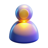 serene minimalist Glowing 3D User Icon Abstract Avatar Design authentic png