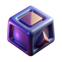 Abstract 3D Cube Render png