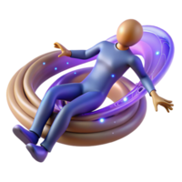 3D Render Abstract Figure in Vortex png