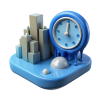 Abstract 3D Render Time and Progress png