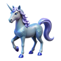 Sparkling Unicorn 3D Render png