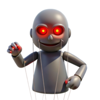 3D Render of a Robotic Puppet png