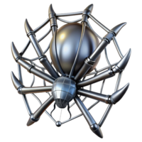 Metallic Spider Web 3D Render png