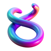 Abstract 3D Render of a Twisted Colorful Shape png