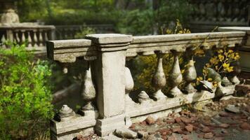 Ruins of an old European mansion highlight weathered architecture and nature video