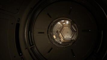 Interior view of a space station module showcasing unique design elements video