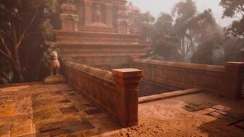 Ancient temple in lush Myanmar jungle shrouded in mist and mystery video