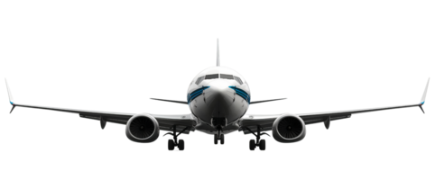 Realistic Passenger Aircraft on Transparent Background png