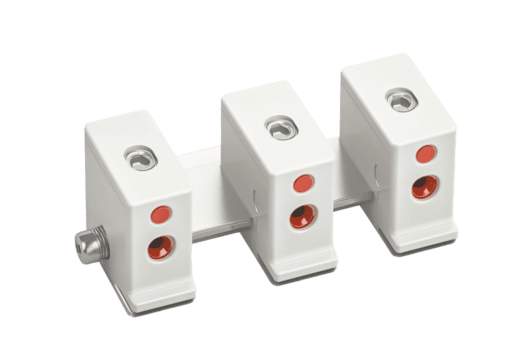 bianca tripolare terminale bloccare con rosso contatto punti su trasparente sfondo png