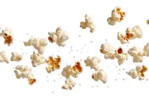 Dynamic Popcorn Burst on Transparent Background png