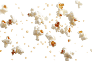 Popcorn floating on Transparent Background png