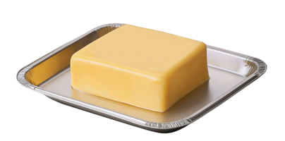 rectangular mantequilla bloquear en aluminio frustrar bandeja png