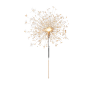 Sparkler light dandelion shape on transparent background png