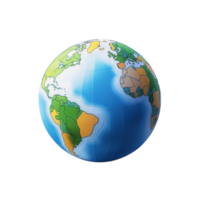 Colorful globe illustration on transparent background png