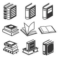 Diverse Book Illustrations for Design Projects vector