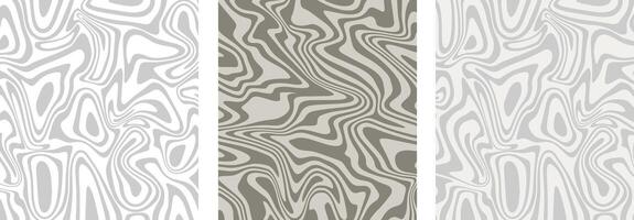 Psychedelic Melt Caramel, Swirl, Splash, and Wavy Set vector