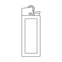 Hand drawn kids drawing illustration mini lighter cartoon isolated vector
