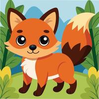 Friendly Smiling Fox A Perfect Addition to Kids Designs vector