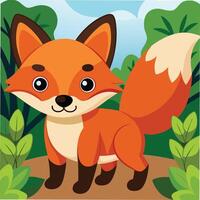 Fox Clip Art, A Fun and Expressive Character Illustration vector