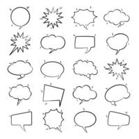 Multilingual Speech Bubbles for Global Communication vector