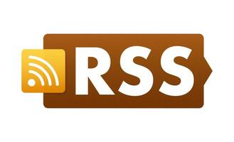 RSS feed icon indicating broadcasting and sharing information vector
