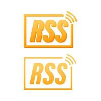 RSS icon sending updates broadcasting news sharing information vector