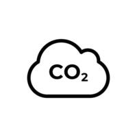 CO2 Emissions Cloud Icon design template vector