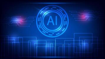Futuristic Circuit Board Design Abstract mesh line, Blue Abstract Tech Background Communication Network vector