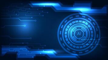 Futuristic Circuit Board Design Abstract mesh line, Illustration high AI computer and Communication technology vector