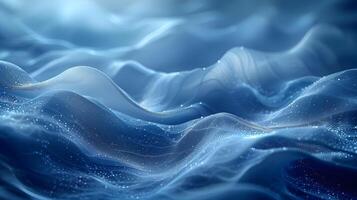 Abstract Blue 3D Wave Background with Sparkling Texture photo