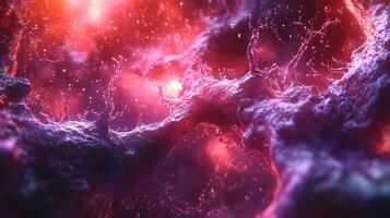 Abstract Background with Red Glows and Pink and Purple Liquid photo