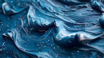 Abstract Blue Swirls and White Dots - Abstract Background photo