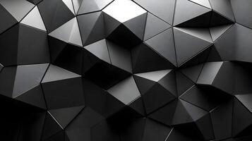 Abstract Black Geometric 3D Pattern photo