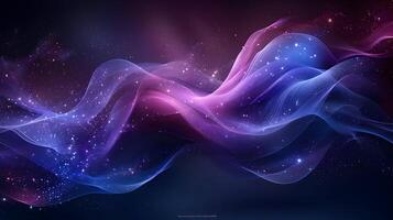 Abstract Background with Wavy Lines and Glittering Dust photo