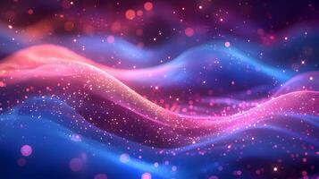 Abstract Background with Wavy Lines, Glitter, and Bokeh Lights photo