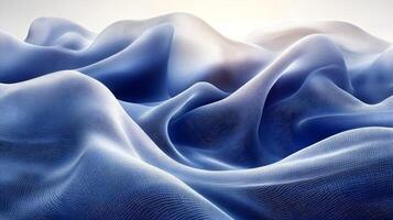 Abstract 3D Blue Wavy Pattern Background photo