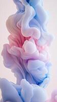 Dreamy pastel swirl of pink and lilac with soft fluid shapes for creative design photo